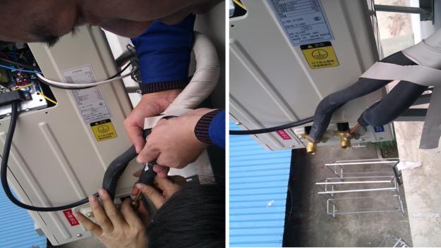 商用空气源热泵安装视频教程,空气源热泵的正确安装图