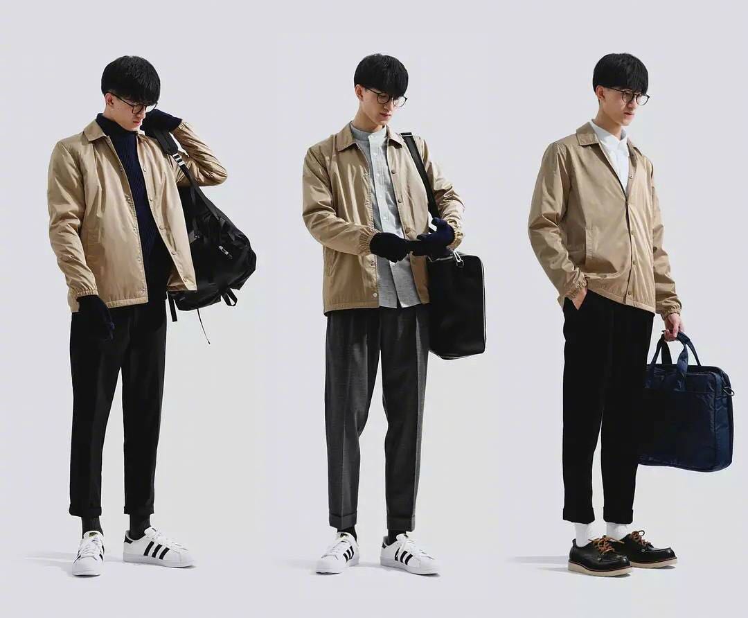 秋冬季时尚有型男装套装,保暖又不笨重的穿搭男