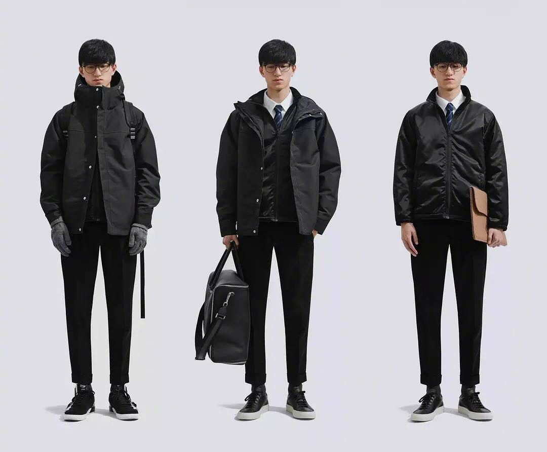秋冬季时尚有型男装套装,保暖又不笨重的穿搭男