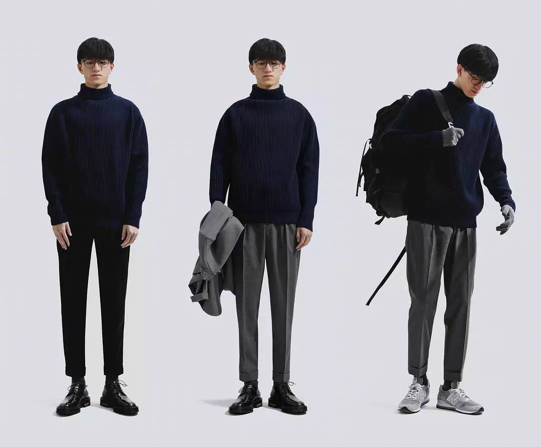 秋冬季时尚有型男装套装,保暖又不笨重的穿搭男