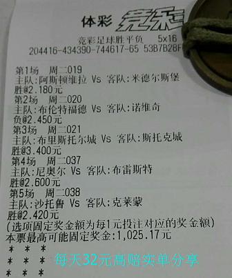 竞彩2串1今日推荐最新,竞彩6串1容错3场中4场多少钱