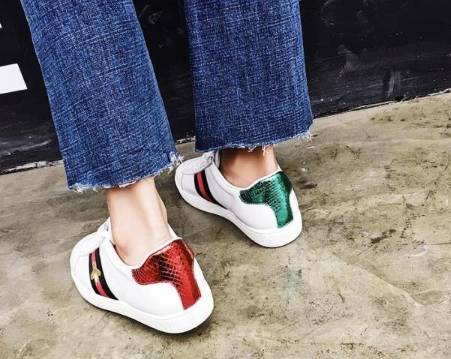 古琦印花小白鞋,古琦小白鞋同款