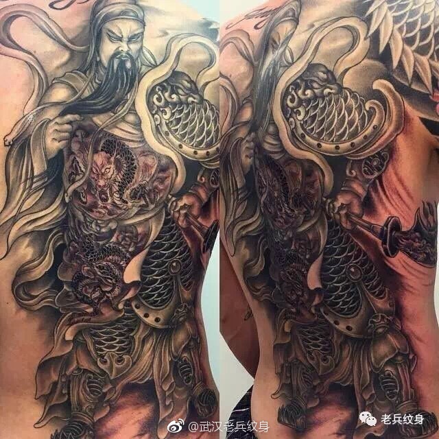 想纹个满背关公怕背不动,想纹个关公