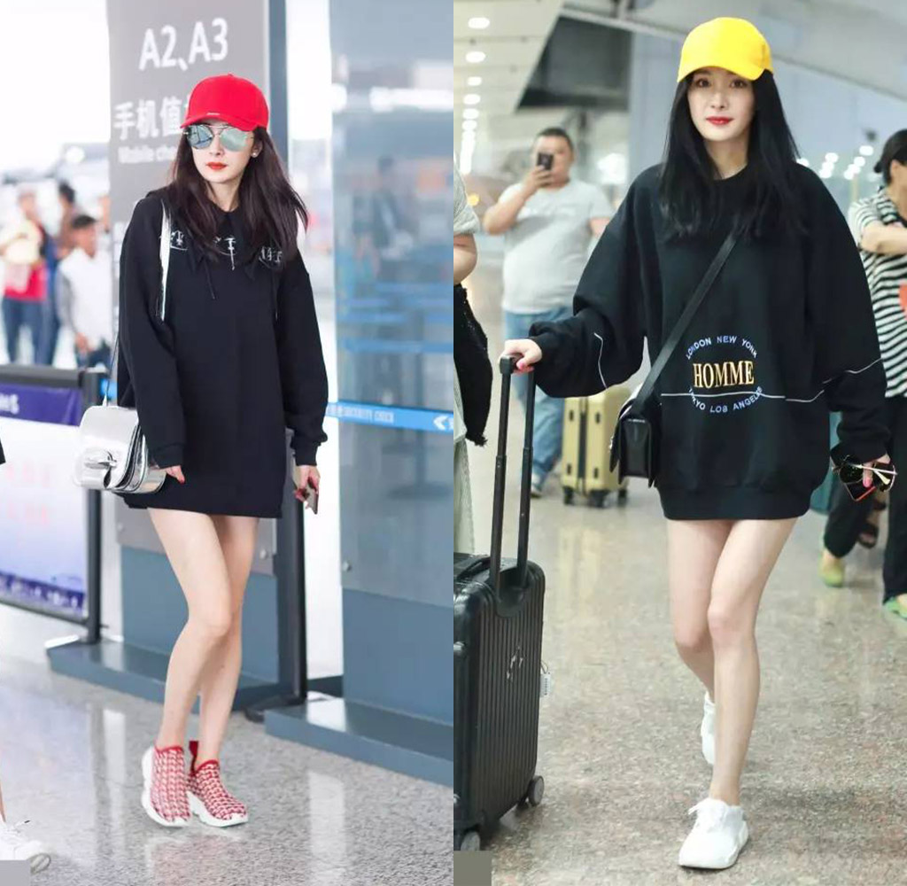 带货女王杨幂全集,杨幂同款卫衣白色款爆款