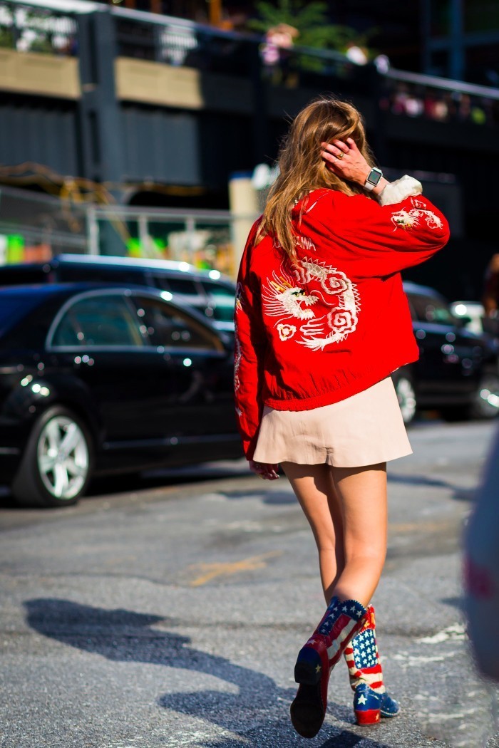 重磅刺绣夹克,朋克风刺绣夹克