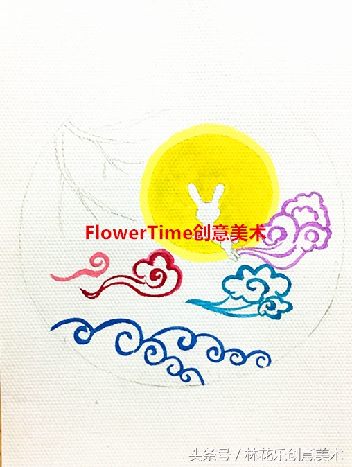 情满中秋素描,水粉画教程简单8-12岁秋天