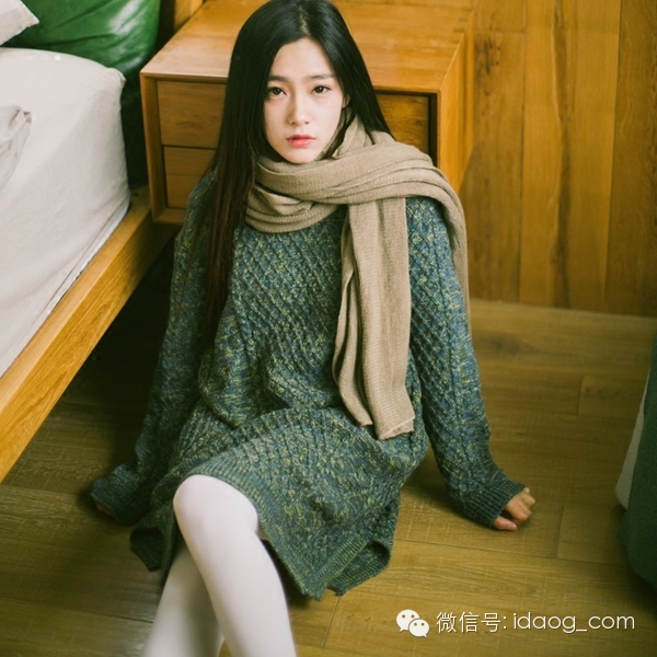 复古风宽松毛衣,复古麻花毛衣中长款羊绒