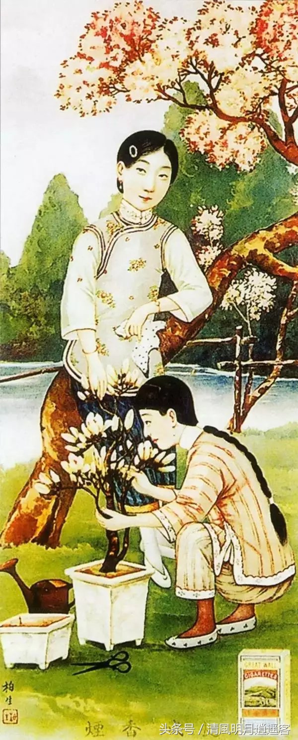 当香烟遇上美女，民国时期的广告海报，难得一见！