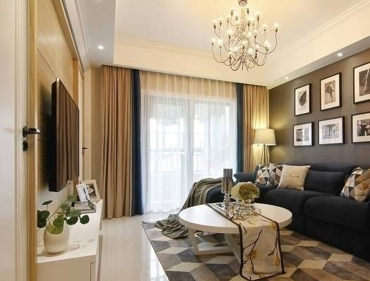 老公非在餐厅装修展示柜，无锡89㎡现代三居室，全包造价10万