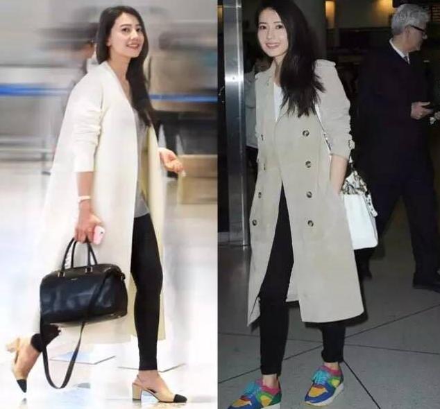 高圆圆杨幂风衣美搭,杨幂高圆圆冬季怎么穿衣打扮图片