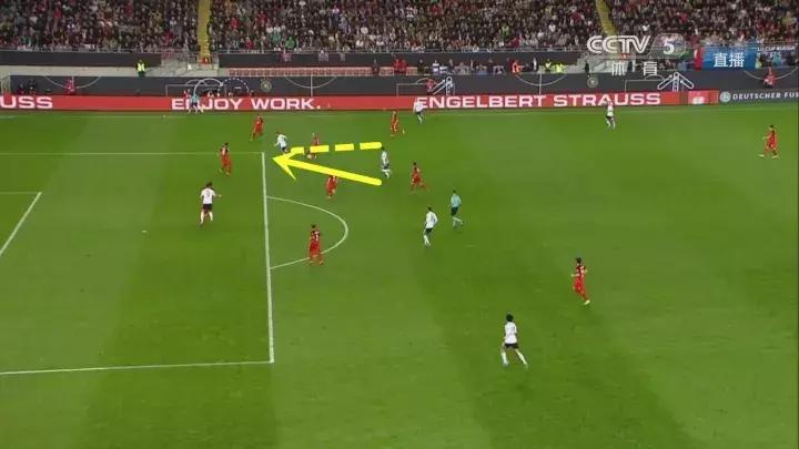 同样可以把球传到球门里，这样的德国队换上红色的衣服就是西班牙