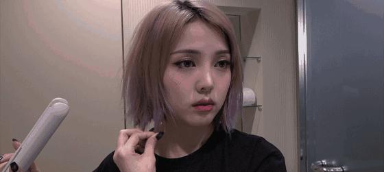 微卷短发修剪,初秋短发扎发