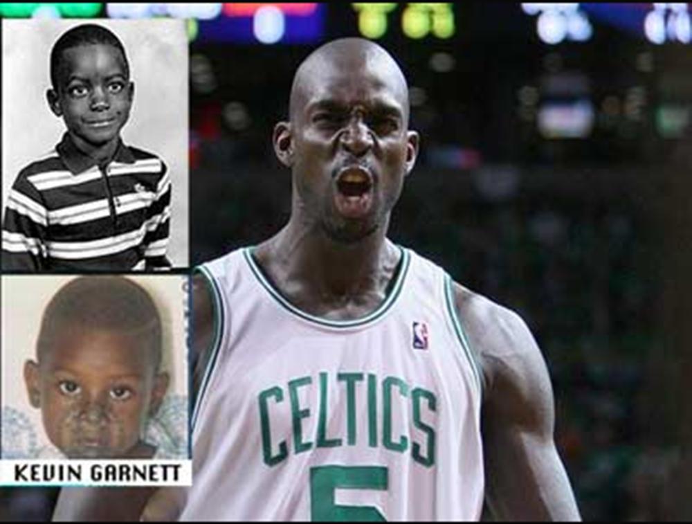 科比加内特邓肯名人堂照片,科比邓肯年轻照片