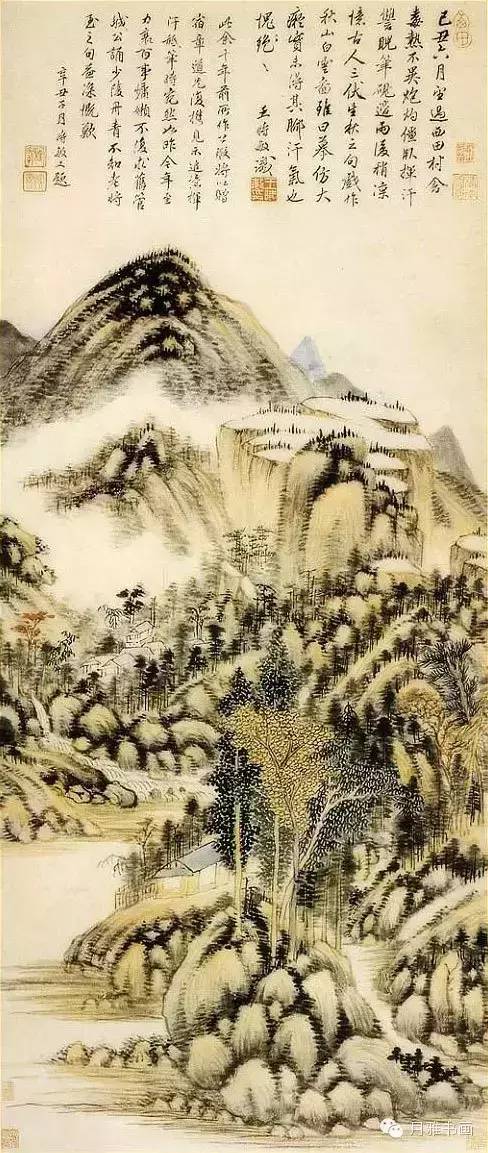 清代龚贤山水画高清大图,清代山水画名家作品欣赏