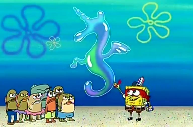 海绵宝宝哄小朋友不哭,海绵宝宝哄小朋友开心