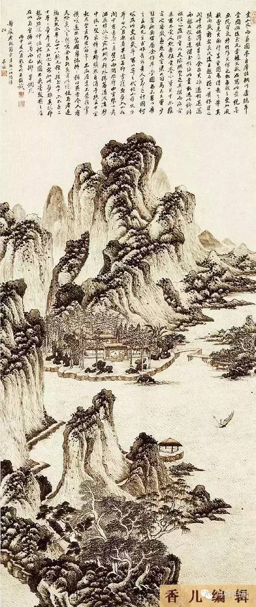 清代龚贤山水画高清大图,清代山水画名家作品欣赏
