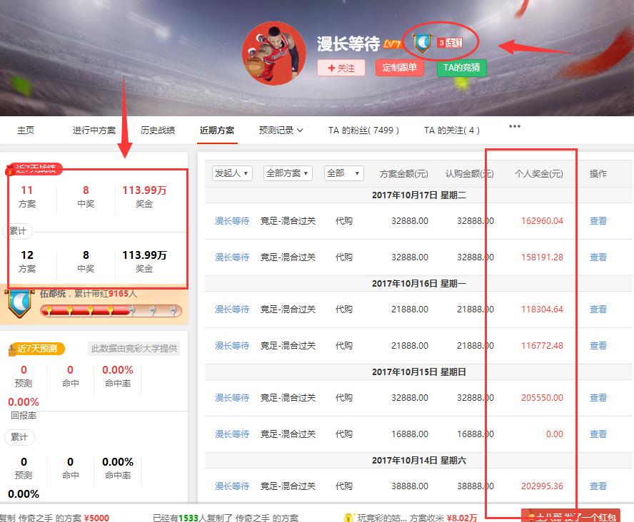 竞彩大神带你走向飘红之路，一周盈利118万，11投8中命中率85%！