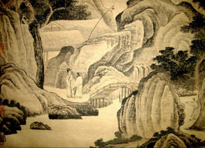 荆浩笔法论指的什么,荆浩山水笔法布置