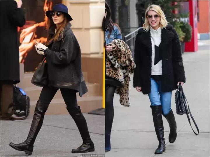 保暖又时髦的过膝靴怎么穿,实用的靴子