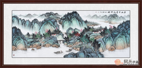 客厅就该挂有内涵的画，体验青翠瓦砾的艺术世界