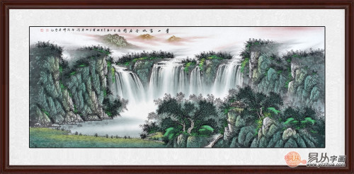 客厅就该挂有内涵的画，体验青翠瓦砾的艺术世界