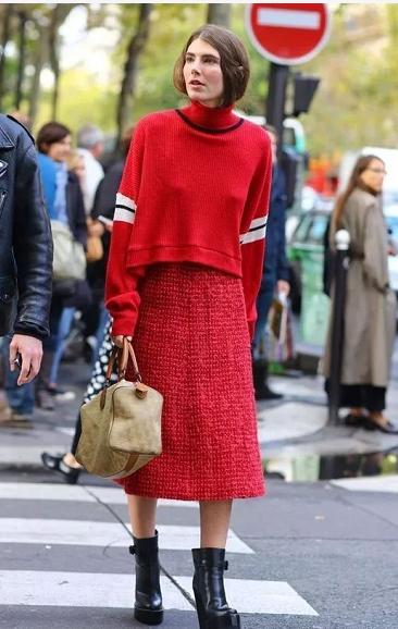 秋冬毛衣穿搭中性风高级感,打底毛衣女加绒秋冬半高领