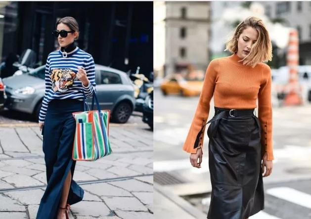 秋冬毛衣穿搭中性风高级感,打底毛衣女加绒秋冬半高领