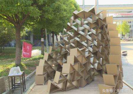 废旧纸箱创意大学生手工,创意纸箱小屋