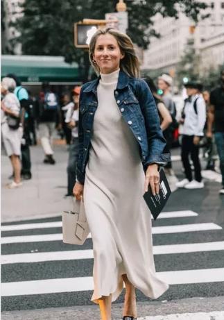 秋冬毛衣穿搭中性风高级感,打底毛衣女加绒秋冬半高领