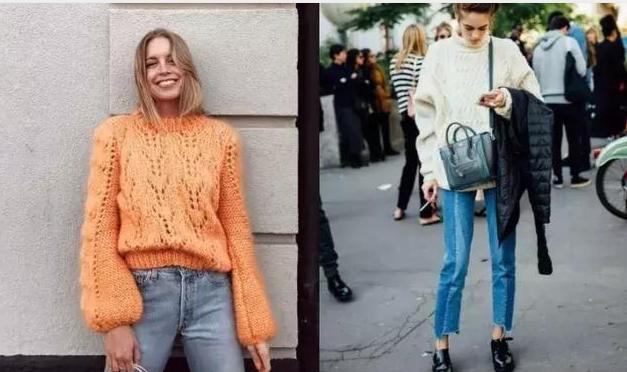 秋冬毛衣穿搭中性风高级感,打底毛衣女加绒秋冬半高领