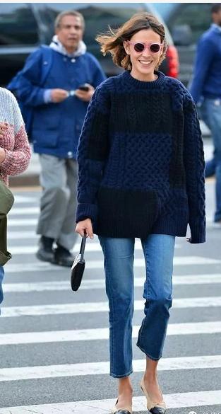 秋冬毛衣穿搭中性风高级感,打底毛衣女加绒秋冬半高领