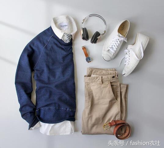 男生毛衣搭配商务,卡其色毛衣搭配男生