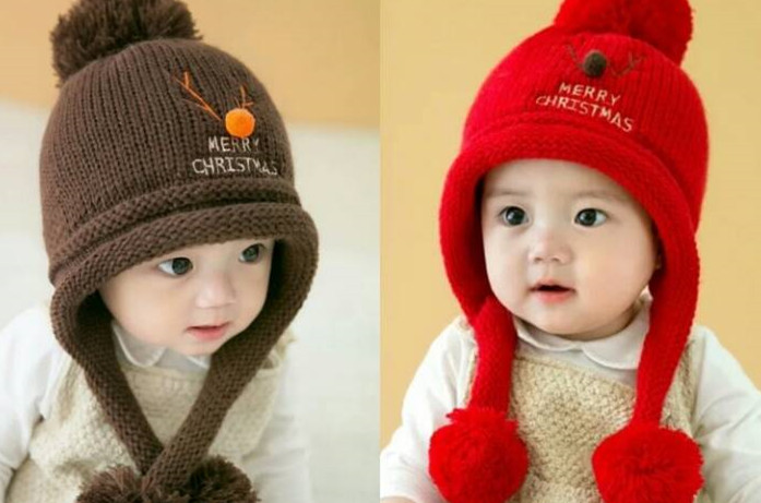 超级超级萌的宝宝帽,洋气超萌的女宝宝帽