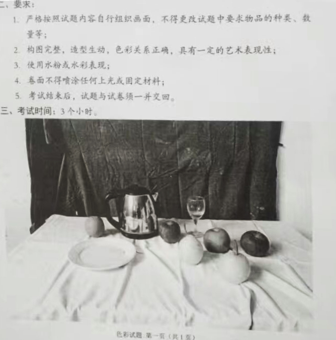 2021福建美术联考色彩考题优秀卷,山东美术联考2022考题色彩范画