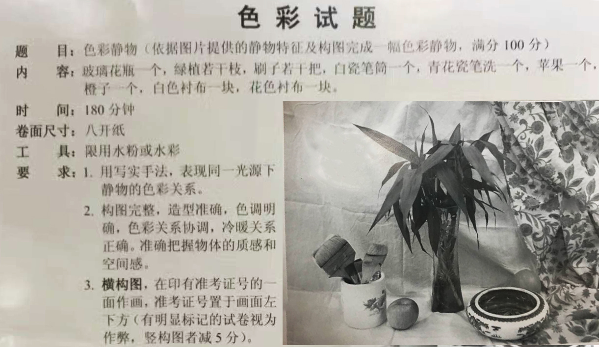2021福建美术联考色彩考题优秀卷,山东美术联考2022考题色彩范画