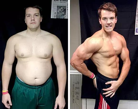 健美运动员停止健身一年后的样子,健美运动员减脂前后对比照