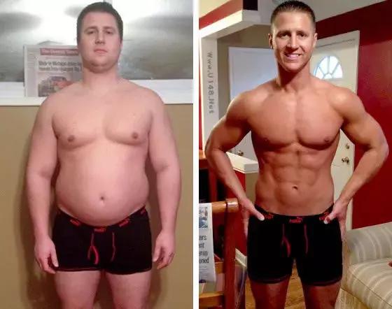 健美运动员停止健身一年后的样子,健美运动员减脂前后对比照