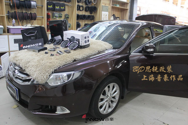 轰炸耳膜上海音豪BYD思锐汽车音响改装法国劲浪ps165V1两分频