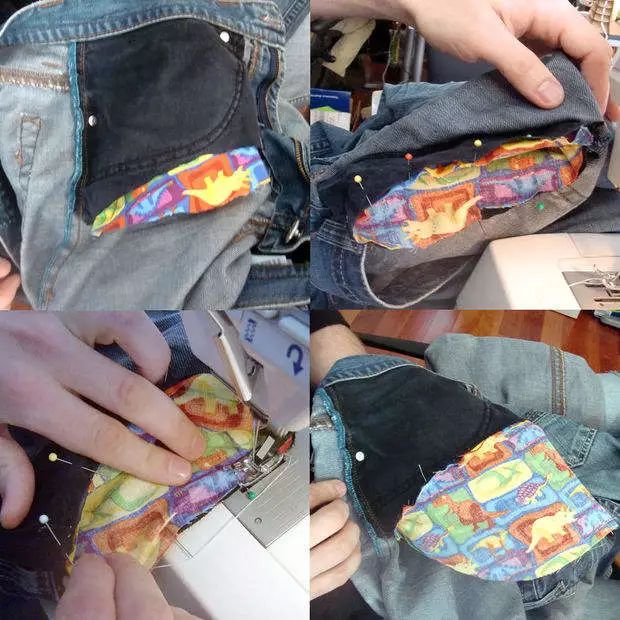 牛仔裤修补过程视频,牛仔裤破洞无痕修复贴