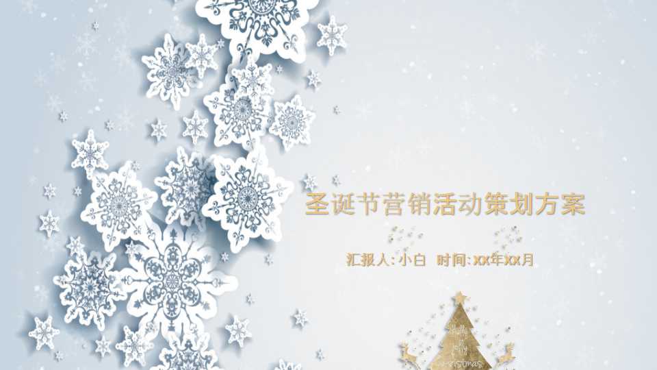 新鲜出炉的圣诞营销策划方案PPT模板