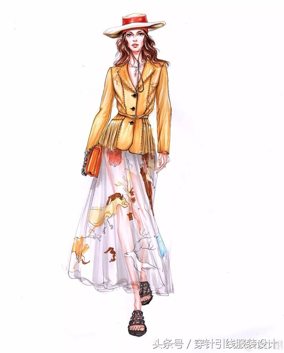 时装画手绘表现技法,时装画手绘效果图教程