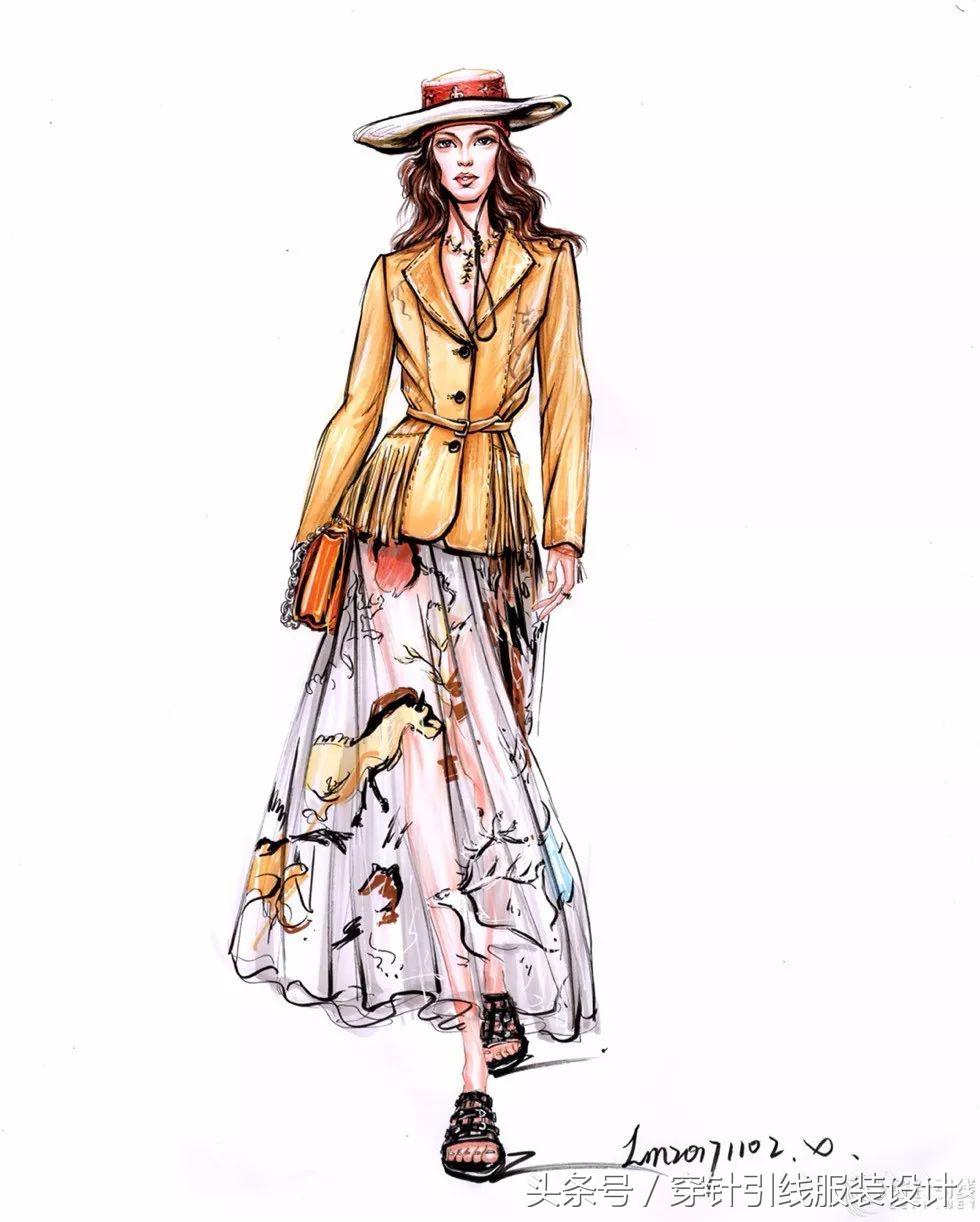 时装画手绘表现技法,时装画手绘效果图教程