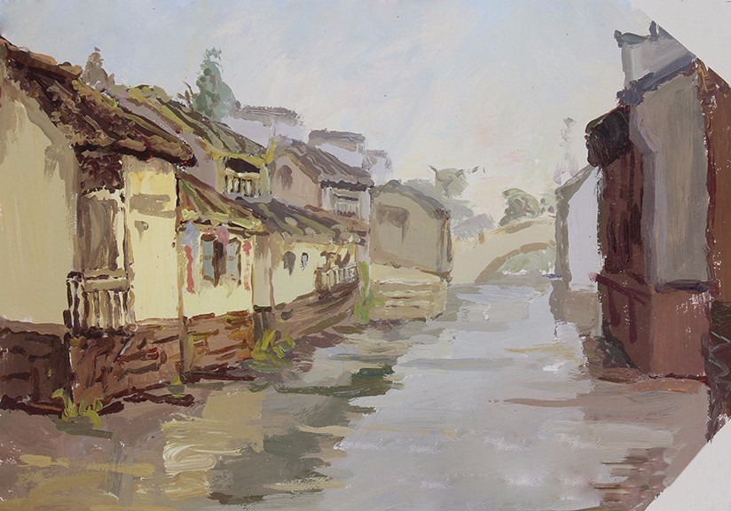 色彩风景联考高分卷,浙江联考色彩风景教程