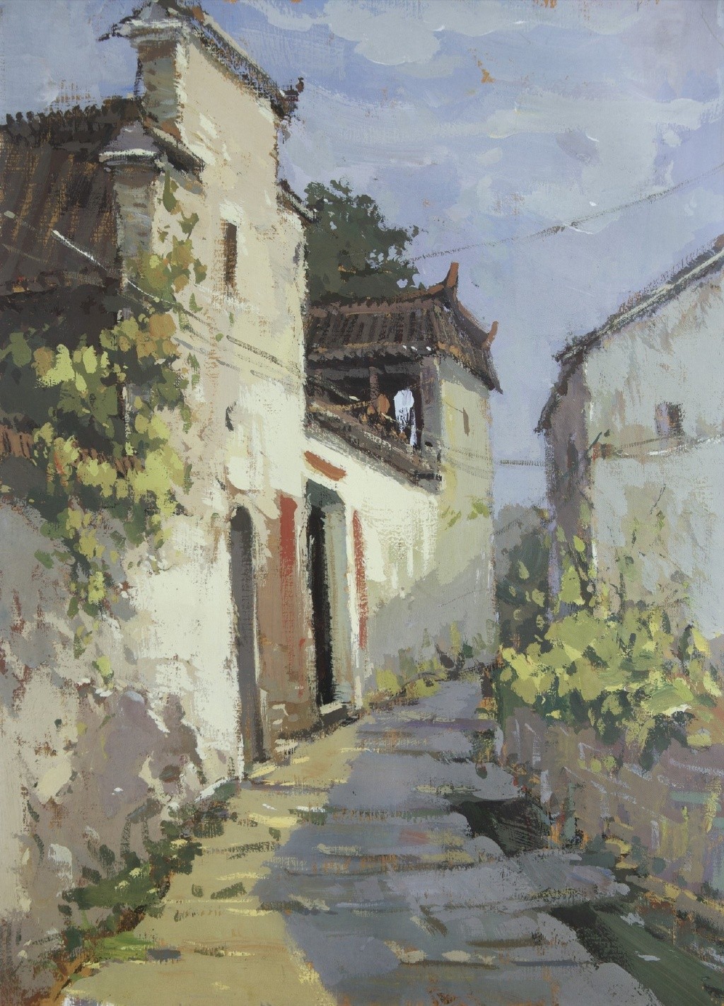 色彩风景联考高分卷,浙江联考色彩风景教程