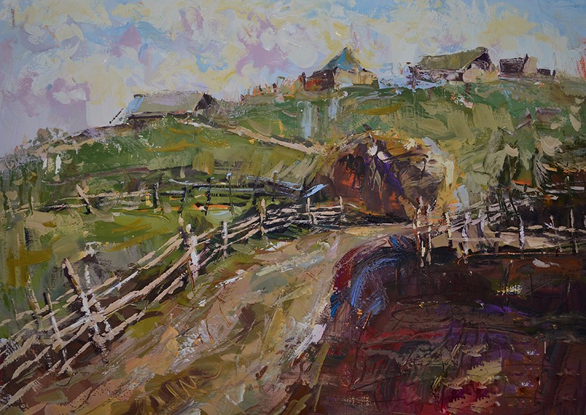 色彩风景联考高分卷,浙江联考色彩风景教程