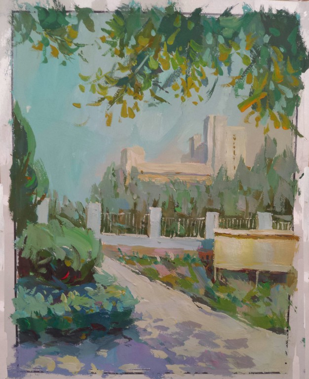 色彩风景联考高分卷,浙江联考色彩风景教程