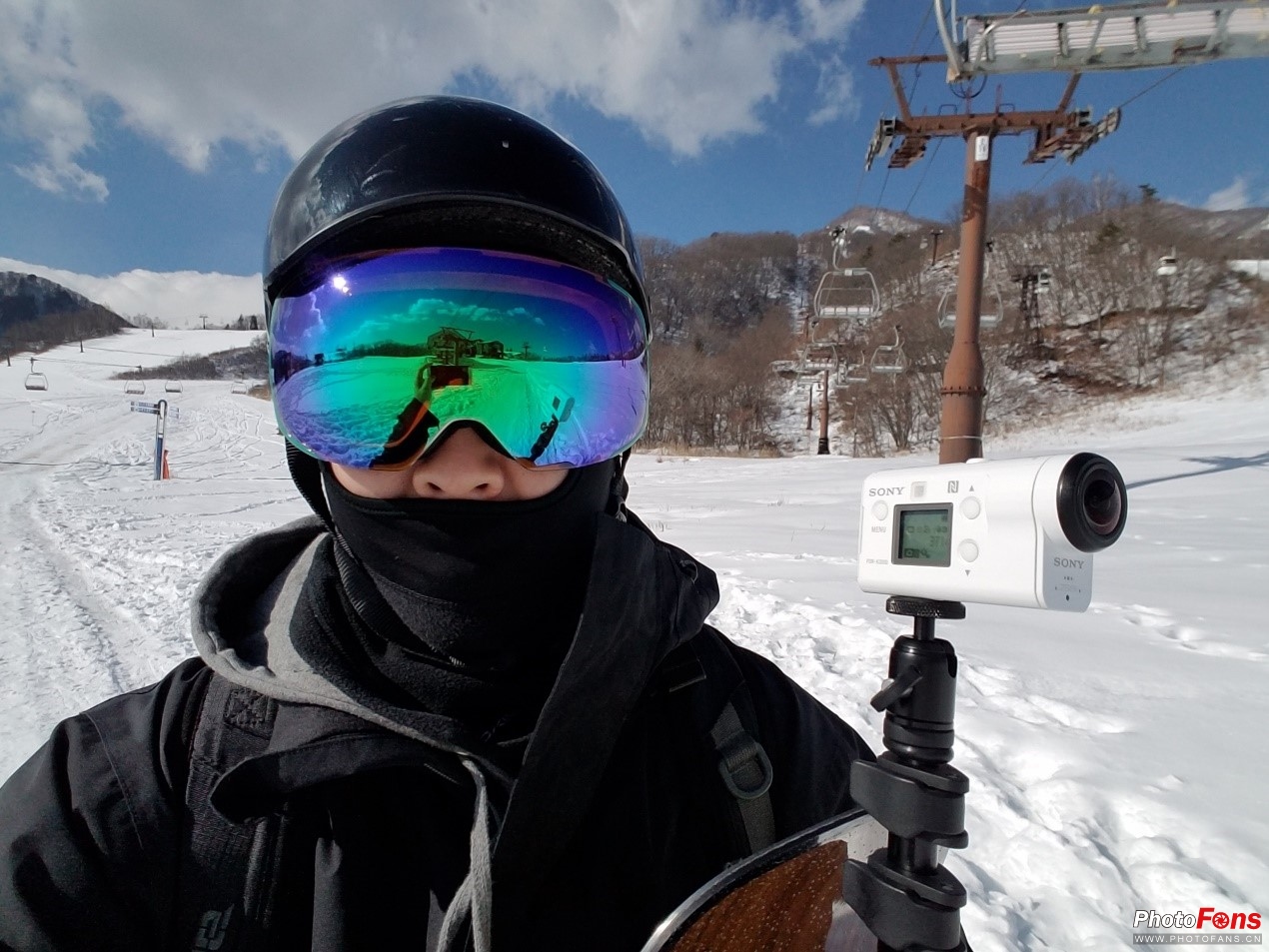 带着索尼运动相机X3000酷玩日本雪境