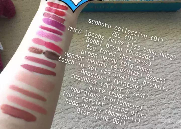 晒男友送的口红,明星晒自己口红