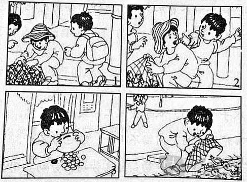 低年级看图写话图片和范文,低年级小学生龟兔赛跑看图写话