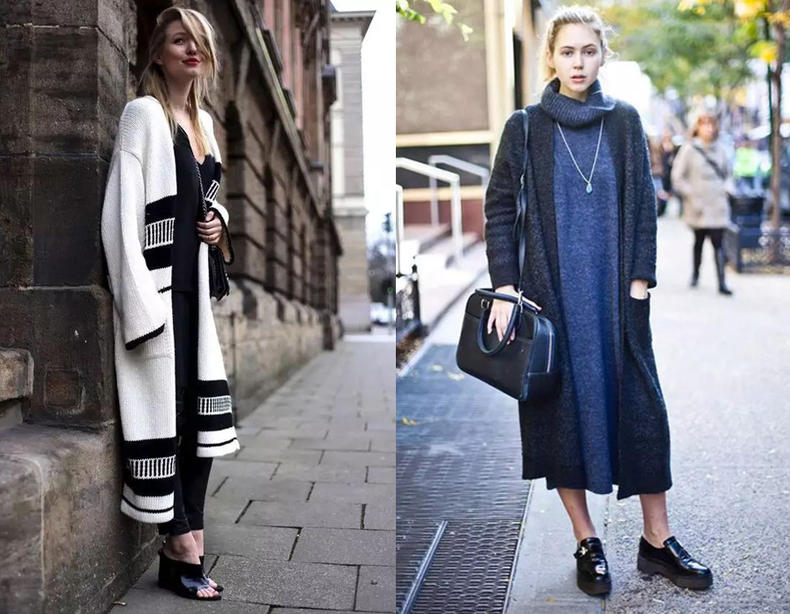 针织秋冬外套,针织外套冬天要怎么穿